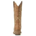 Tan Mid Calf Square Toe Cowboy Boots for Women