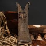 Men's Brown Square Toe Cowboy Boots DBR-11