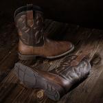 Men's Brown Square Toe Cowboy Boots – Size 10