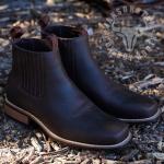 Men's Square Toe Cowboy Boots, Slip-On Style