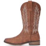 Women's Mid Calf Square Toe Cowboy Boots