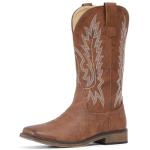 Women's Mid Calf Square Toe Cowboy Boots