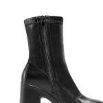 DREAM PAIRS Women's Black Chunky Heel Square Toe Boots