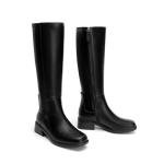 DREAM PAIRS Women's Black Square Toe Knee High Boots