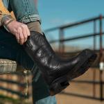 ANGRYRAM Men's Waterproof Square Toe Steel Toe Boots