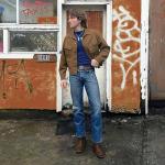 Men's Brown Square Toe Cowboy Boots – Size 10