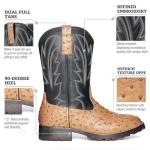 Men's Rollda Square Toe Cowboy Boots - Brown/Black