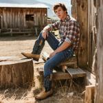 Men's Rollda Square Toe Cowboy Boots - Brown/Black