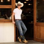 Men's Rollda Square Toe Cowboy Boots - Brown/Black