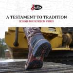 Justin Derrickman 12" Waterproof Square Toe Work Boots