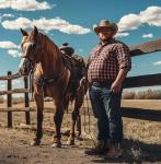 Men's IUV Retro Square Toe Cowboy Boots