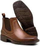 Men's Square Toe Chelsea Ankle Boots - Brown