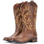 Women’s Square Toe Mid Calf Cowboy Boots