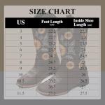 Women’s Square Toe Cowboy Boots with Sunflower Design