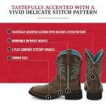 Justin Mandra 8” Chocolate Square Toe Cowgirl Boots