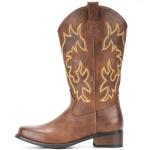 Women’s Square Toe Mid Calf Cowboy Boots