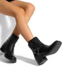 DREAM PAIRS Women’s Black Square Toe Ankle Boots