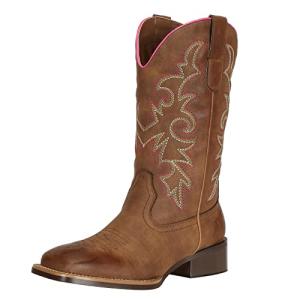J's.o.l.e Women's Square Toe Mid Calf Cowboy Boots
