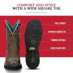 Justin Mandra 8” Chocolate Square Toe Cowgirl Boots