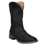 ROPER Women's Black Glitter Square Toe Casual Boots