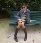 SOVANYOU Women’s Dark Brown Square Toe Knee High Boots