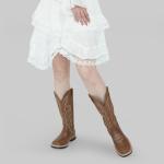 Hawkwell Women's Square Toe Embroidered Cowboy Boots