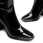 DREAM PAIRS Women's Square Toe Gogo Boots - Black