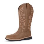 Hawkwell Women's Square Toe Embroidered Cowboy Boots