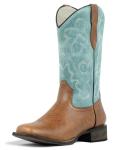 Women's Two-Toned Square Toe Cowboy Boots Size 9