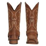Womens Brown Square Toe Cowgirl Boots US 8