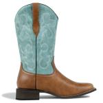 Women's Two-Toned Square Toe Cowboy Boots Size 9