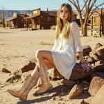 J's.o.l.e Women's Floral Square Toe Cowboy Boots