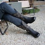 Women's Embroidered Square Toe Mid Calf Cowgirl Boots