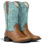 Women's Two-Toned Square Toe Cowboy Boots Size 9