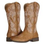J's.o.l.e Women's Floral Square Toe Cowboy Boots