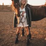 Women's Embroidered Square Toe Mid Calf Cowgirl Boots