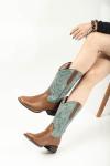 Women's Two-Toned Square Toe Cowboy Boots Size 9