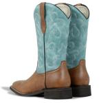 Women's Two-Toned Square Toe Cowboy Boots Size 9