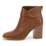 LAICIGO Women's Square Toe Ankle Boots with Heel