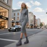 Women’s Chunky Block Heel Square Toe Ankle Boots