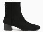 Coutgo Women's Black Square Toe Ankle Boots