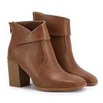 LAICIGO Women's Square Toe Ankle Boots with Heel