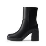 DREAM PAIRS Women's Chunky Square Toe Ankle Boots