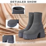 Women’s Chunky Block Heel Square Toe Ankle Boots