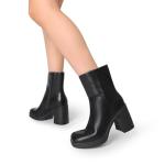 DREAM PAIRS Women's Chunky Square Toe Ankle Boots