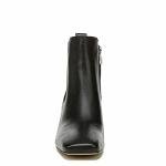 Franco Sarto Women's Black Leather Square Toe Booties