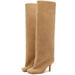 Vimitty Women's Wide Calf Square Toe Knee High Boots