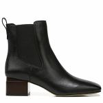 Franco Sarto Women's Black Leather Square Toe Booties