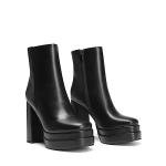 DREAM PAIRS Women’s Chunky Heeled Square Toe Boots