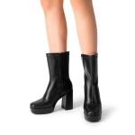 DREAM PAIRS Women's Black Square Toe Gogo Boots